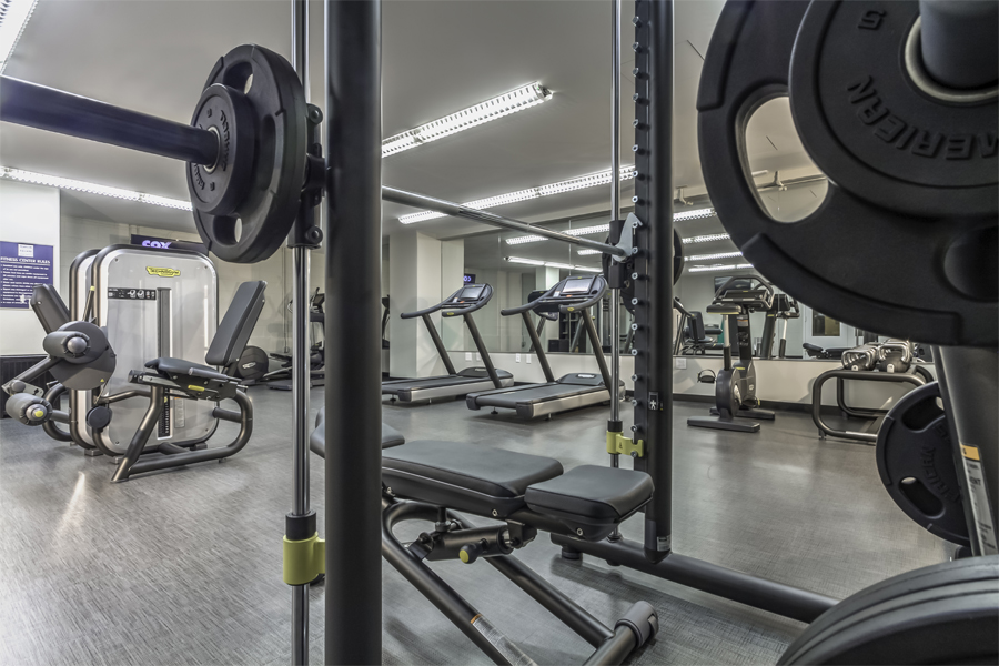 Fully-equipped fitness center with Technogym® equipment